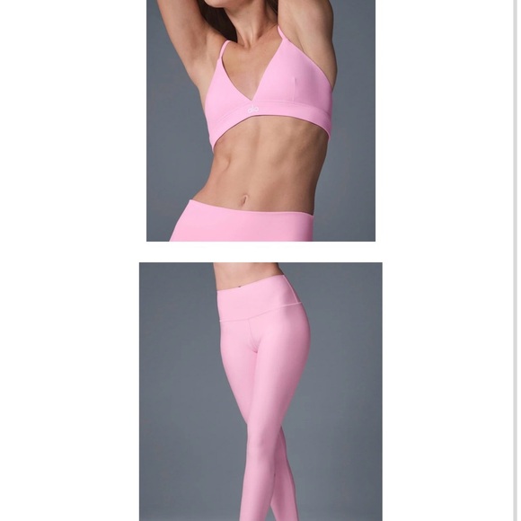 ALO Yoga Sweet Pink Sports Bra Set (2pc) - Picture 7 of 7